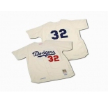 mlb los angeles dodgers #32 cream m&n