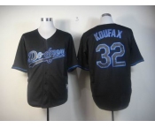 mlb los angeles dodgers #32 koufax black fashion