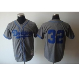mlb los angeles dodgers #32 koufax m&n grey
