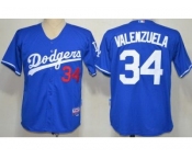mlb los angeles dodgers #34 fernando valenzuela blue