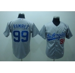 mlb los angeles dodgers #99 ramirez grey