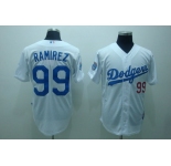 mlb los angeles dodgers #99 ramirez white(cool base)