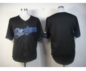 mlb los angeles dodgers blank black fashion jersey