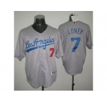 mlb los angeles dodgers loney #7 grey