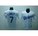 mlb los angeles dodgers loney #7 white