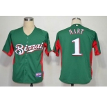 MLB Jerseys Milwaukee Brewers 1# Hart Green