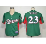 MLB Jerseys Milwaukee Brewers 23# Weeks Green