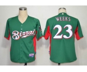 MLB Jerseys Milwaukee Brewers 23# Weeks Green