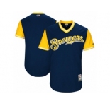 Men's 2017 Little League World Series Milwaukee Brewers Navy Jersey