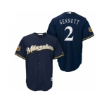 Men's Milwaukee Brewers #2 Scooter Gennett 2017 Spring Training Cool Base Stitched MLB Jersey