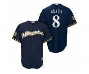 Men's Milwaukee Brewers #8 Ryan Braun 2017 Spring Training Cool Base Stitched MLB Jersey