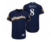 Men's Milwaukee Brewers #8 Ryan Braun 2017 Spring Training Flex Base Authentic Collection Stitched Baseball Jersey
