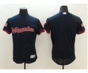 Men's Milwaukee Brewers Blank Blue Stars & Stripes 2016 Independence Day Flex Base Jersey