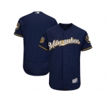 Milwaukee Brewers Blank Navy 2017 Spring Training Flexbase Authentic Collection Stitched Baseball Jersey