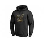 Milwaukee Brewers Gold Collection Pullover Hoodie Black
