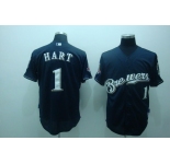 mlb Milwaukee Brewers #1 hart blue