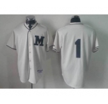 mlb jerseys milwaukee brewers #1 white[M]