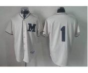 mlb jerseys milwaukee brewers #1 white[M]