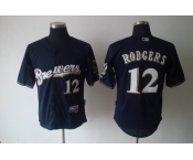 mlb jerseys milwaukee brewers #12 rodgers blue