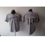 mlb jerseys milwaukee brewers #13 greinke gery(cool base)