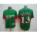 mlb jerseys milwaukee brewers #13 greinke green