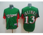 mlb jerseys milwaukee brewers #13 greinke green