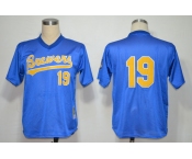 mlb jerseys milwaukee brewers #19 robin yount blue m&n 1991