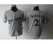 mlb jerseys milwaukee brewers #2 morgan grey[2011]