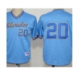 mlb jerseys milwaukee brewers #20 locroy lt.blue