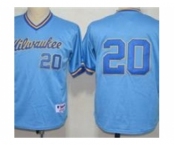 mlb jerseys milwaukee brewers #20 locroy lt.blue
