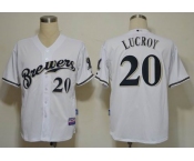 mlb jerseys milwaukee brewers #20 locroy white cool base