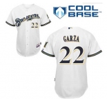 mlb jerseys milwaukee brewers #22 garza white