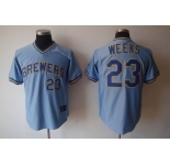 mlb jerseys milwaukee brewers #23 weeks blue