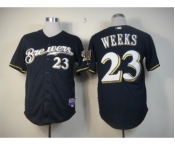 mlb jerseys milwaukee brewers #23 weeks blue