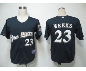 mlb jerseys milwaukee brewers #23 weeks dk blue(cool base)(B)