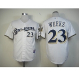 mlb jerseys milwaukee brewers #23 weeks white