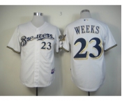 mlb jerseys milwaukee brewers #23 weeks white