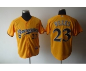 mlb jerseys milwaukee brewers #23 weeks yellow[2011]