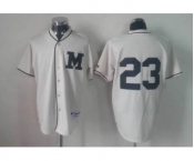 mlb jerseys milwaukee brewers #23 white[M]