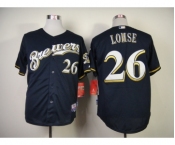 mlb jerseys milwaukee brewers #26 lohse blue