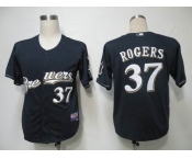 mlb jerseys milwaukee brewers #37 rogers blue(cool base)