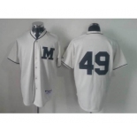 mlb jerseys milwaukee brewers #49 white[M]