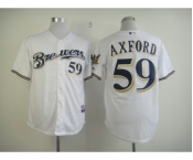 mlb jerseys milwaukee brewers #59 axford white