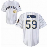 mlb jerseys milwaukee brewers #59 axford white(blue strip)