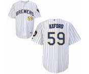 mlb jerseys milwaukee brewers #59 axford white(blue strip)