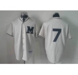mlb jerseys milwaukee brewers #7 white[M]