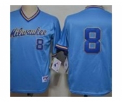 mlb jerseys milwaukee brewers #8 ryan braun lt.blue(milwaukee)