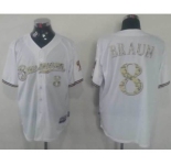 mlb jerseys milwaukee brewers #8 ryan braun white[number camo]