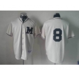 mlb jerseys milwaukee brewers #8 white[M]
