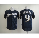 mlb jerseys milwaukee brewers #9 segura blue